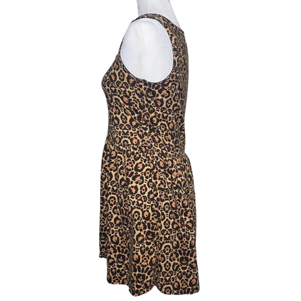 Divided H&M Cheetah Print Skater Mini Dress Sz Medium - Picture 6 of 7